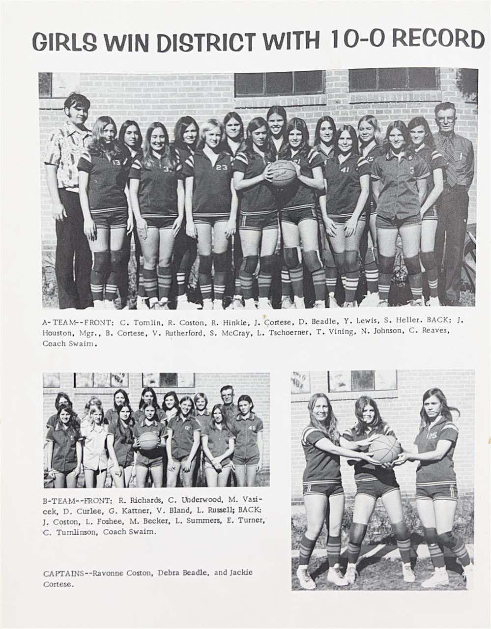 1974 - Girls Basketball and Track
